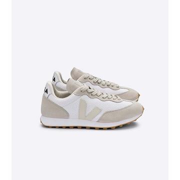 Men's Veja RIO BRANCO ALVEOMESH Running Shoes White/Beige | ZA 170NWY